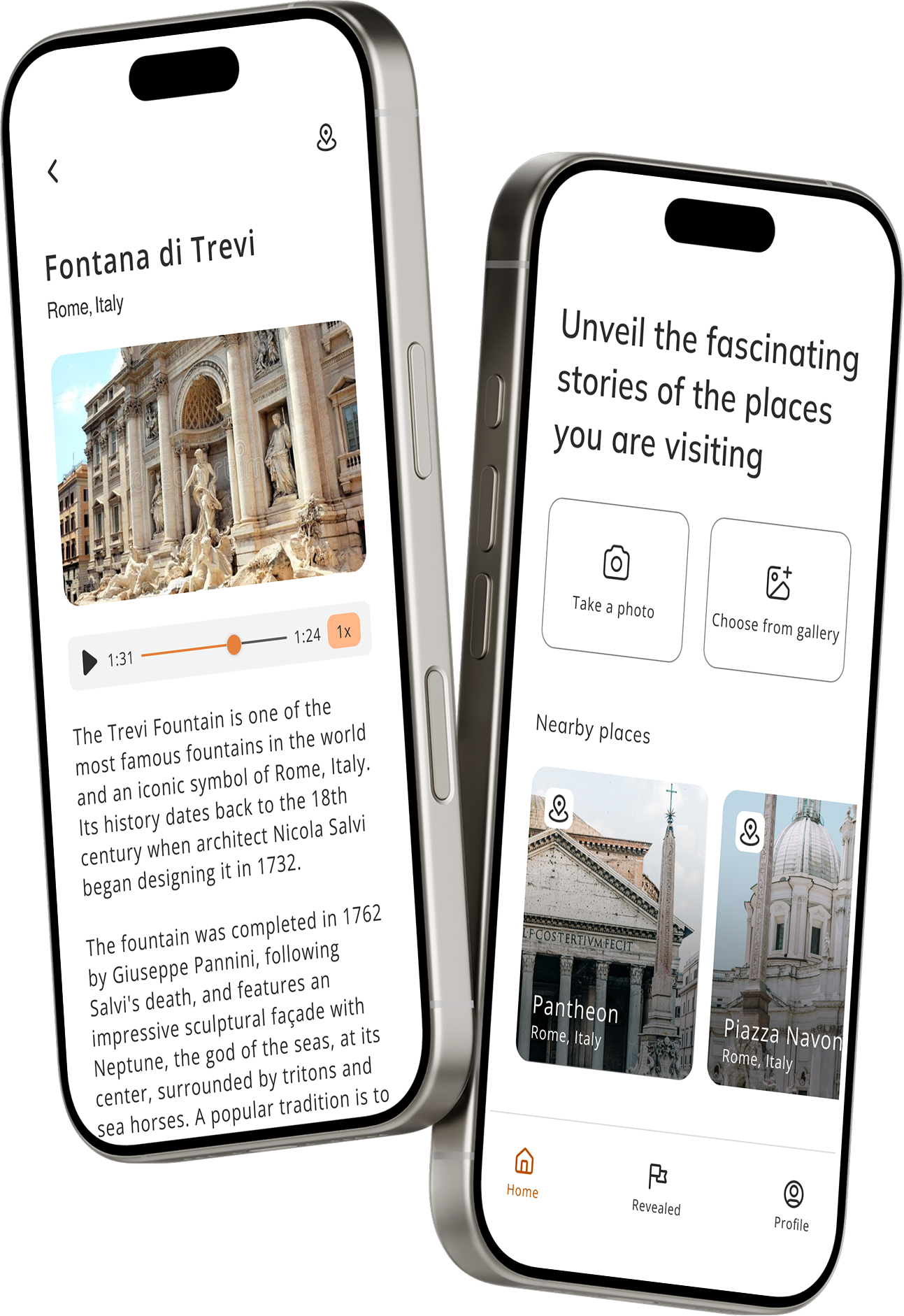 two mobile phones with revelio app screens